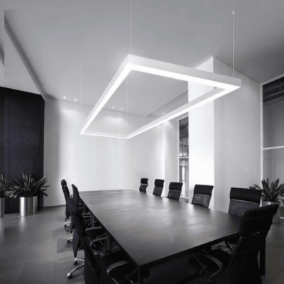 DİKDÖRTGEN SİYAH KASA SARKIT DEKORATİF LINEAR LED AYDINLATMA - 2