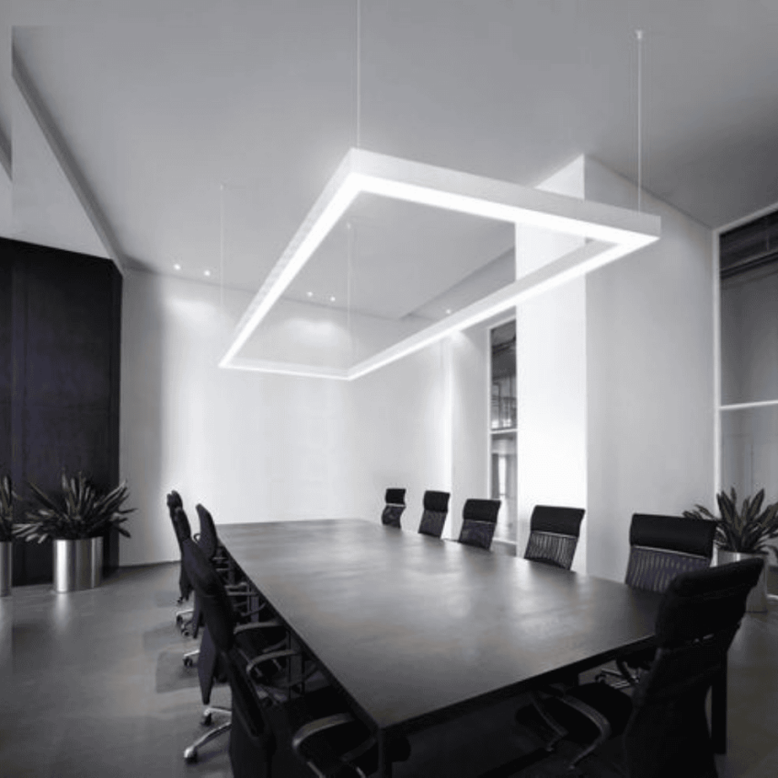 DİKDÖRTGEN SİYAH KASA SARKIT DEKORATİF LINEAR LED AYDINLATMA - 2