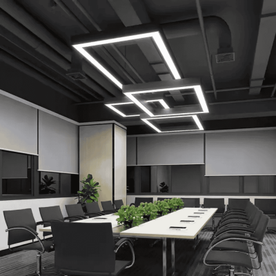 DİKDÖRTGEN BEYAZ KASA SARKIT DEKORATİF LINEAR LED AYDINLATMA - 2