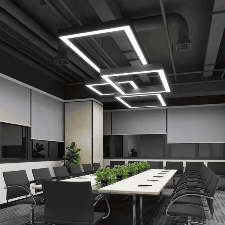 DİKDÖRTGEN BEYAZ KASA SARKIT DEKORATİF LINEAR LED AYDINLATMA - 2
