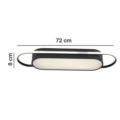 ÇİFTLİ PLAFONYER MODERN LED AVİZE ARMATÜR - 4