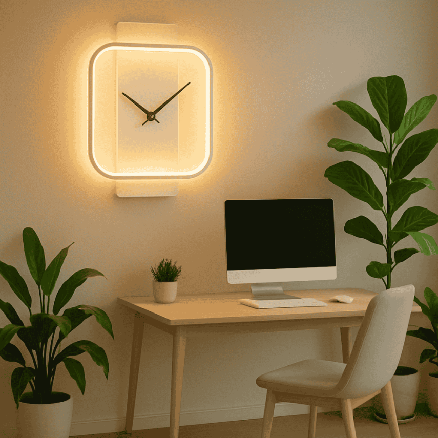 KARE LED DEKORATİF MODERN SAAT - 2