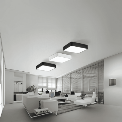 KARE RADIUS DAVUL ANTRASİT KASA DEKORATİF LED AYDINLATMA ARMATÜR - 2