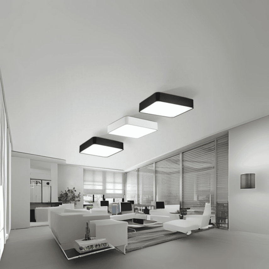 KARE RADIUS DAVUL ANTRASİT KASA DEKORATİF LED AYDINLATMA ARMATÜR - 2