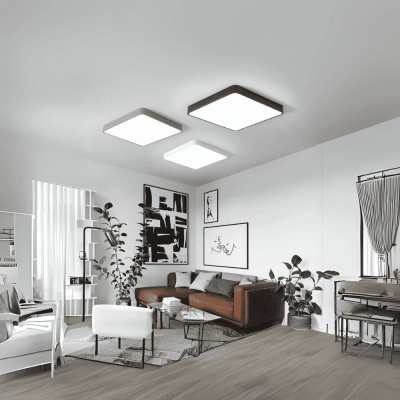 KARE RADIUS DAVUL ANTRASİT KASA DEKORATİF LED AYDINLATMA ARMATÜR - 3