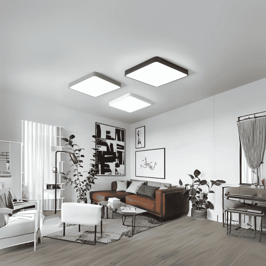 KARE RADIUS DAVUL BEYAZ KASA SARKIT DEKORATİF LED AYDINLATMA ARMATÜR - 2