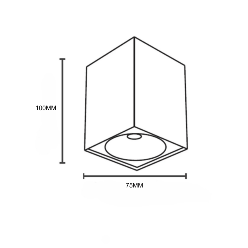 PLASTİK 5W KARE BEYAZA KROM SIVA ÜSTÜ LED SPOT - 2