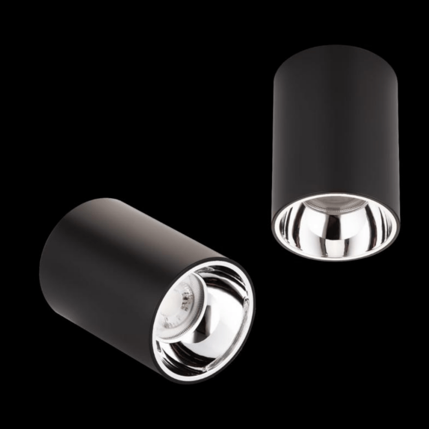 PLASTİK 5W SİLİNDİR SİYAH- KROM SIVA ÜSTÜ LED SPOT ARMATÜR - 2