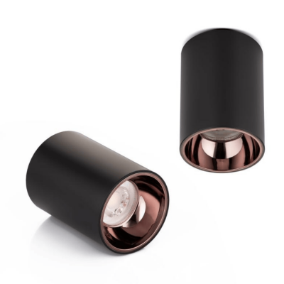 PLASTİK 5W SİLİNDİR SİYAHA BRONZ SIVA ÜSTÜ LED SPOT ARMATÜR - 