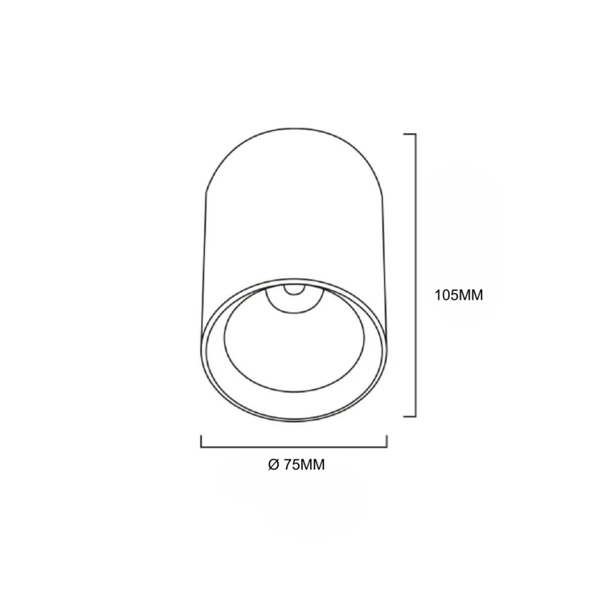 PLASTİK 5W SİLİNDİR SİYAHA BRONZ SIVA ÜSTÜ LED SPOT ARMATÜR - 3