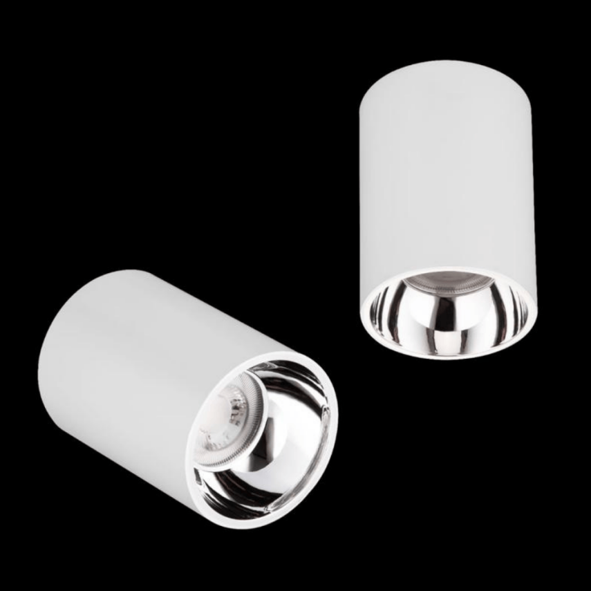 PLASTİK 5W SİLİNDİR BEYAZA KROM SIVA ÜSTÜ LED SPOT ARMATÜR - 2