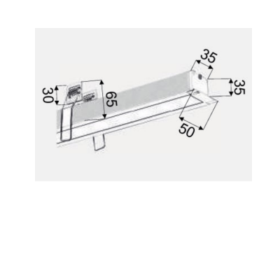 SIVA ALTI 3,5CM X 3,5CM X 5 CM ANTRASİT KASA LINEAR LED ARMATÜR - 2