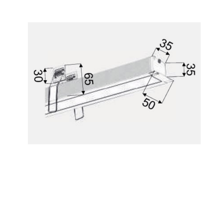 SIVA ALTI 3,5CM X 3,5CM X 5 CM SİYAH KASA LINEAR LED ARMATÜR - 2