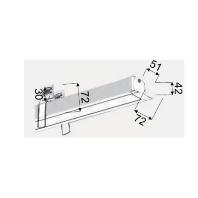 SIVA ALTI 5CM X 4CM X 7CM ANTRASİT KASA LINEAR LED AYDINLATMA - 2