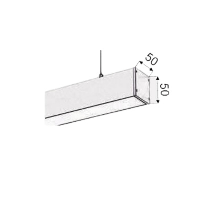 SIVA ÜSTÜ 5 CM X 5 CM SİYAH KASA SARKIT LINEAR AYDINLATMA ARMATÜR - 2