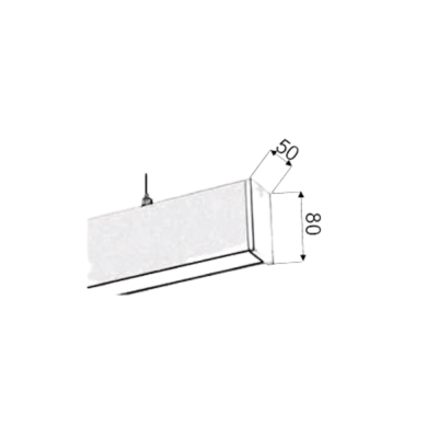 SIVA ÜSTÜ 5CM X8 CM BEYAZ KASA SARKIT LINEAR AYDINLATMA ARMATÜR - 2