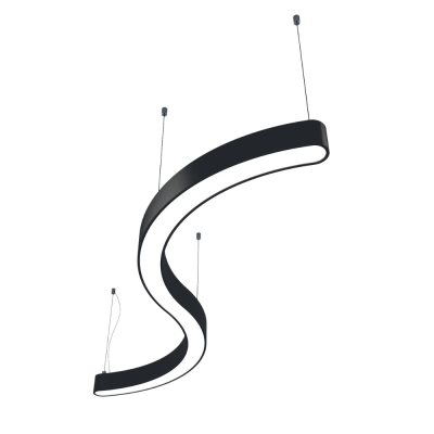 SU YOLU SİYAH KASA SARKIT DEKORATİF LINEAR LED AYDINLATMA ARMATÜR - 