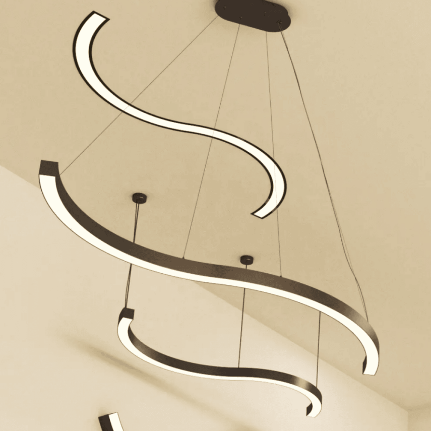 SU YOLU SİYAH KASA SARKIT DEKORATİF LINEAR LED AYDINLATMA ARMATÜR - 2