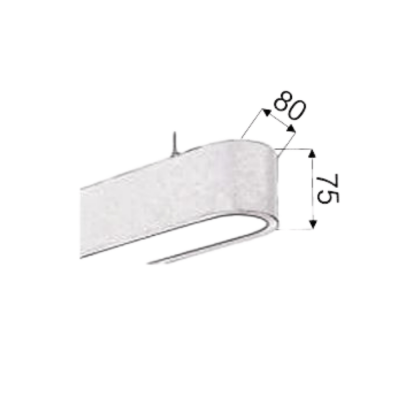 SU YOLU ANTRASİT KASA SARKIT DEKORATİF LINEAR LED AYDINLATMA ARMATÜR - 3