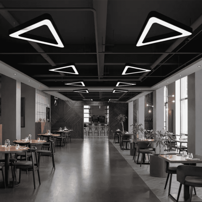 ÜÇGEN RADIUS SİMİT BEYAZ KASA SARKIT LED AYDINLATMA ARMATÜR - 2