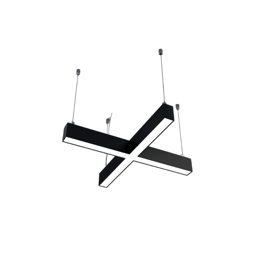 X HARFİ BEYAZ KASA SARKIT DEKORATİF LINEAR LED AYDINLATMA ARMATÜR - 1