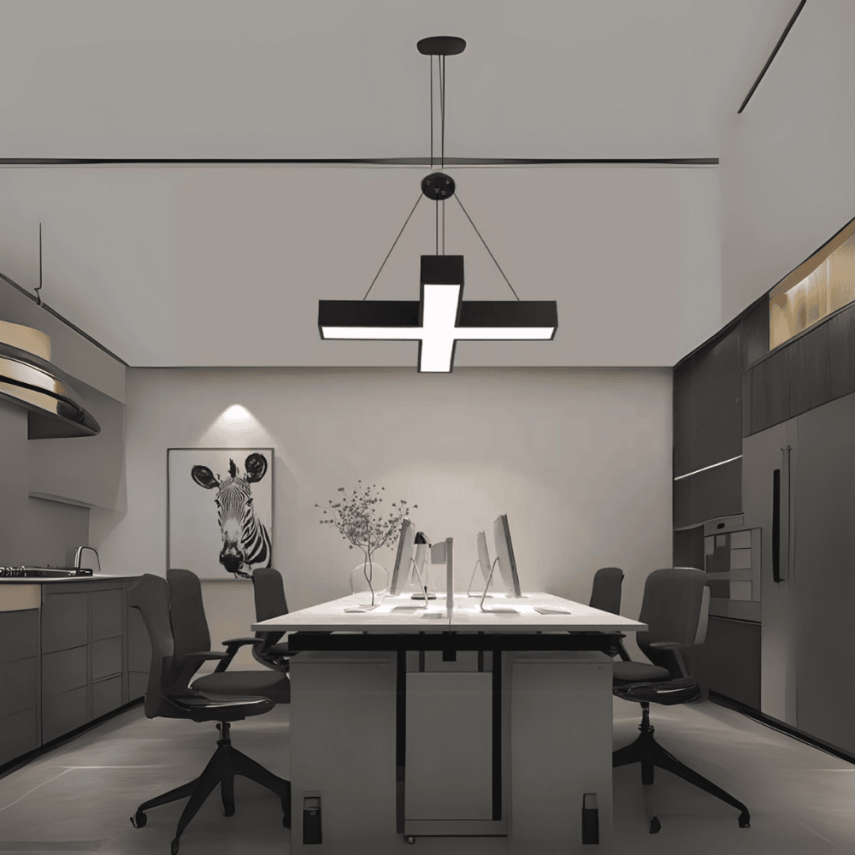 X HARFİ BEYAZ KASA SARKIT DEKORATİF LINEAR LED AYDINLATMA ARMATÜR - 2